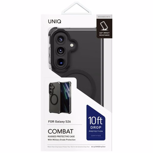 Uniq Combat Dėklas for Samsung Galaxy S26 Magclick Charging - juodas