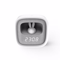 Alarm clock with LED Bunny night light PURE FNL-06 AURORA baltas square Forever Light