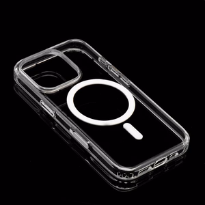 „Clear Mag Cover Elite STR“ dėklas, skirtas „iPhone 17 Pro / 18 Pro“, suderinamas su „MagSafe“, iš negelstančios medžiagos, su „Camera Control“ mygtuku – skaidrus