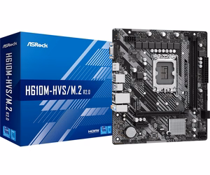 Asrock H610M-HVS/M.2 R2.0 pagrindinė plokštė Intel H610 LGA 1700 micro ATX