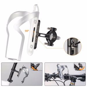 Rockbros KS-416 reguliuojamas aliumininis buteliuko laikiklio adapteris – juodas