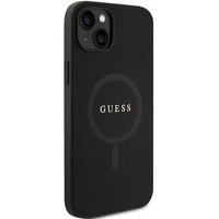 Guess GUHMP15MPSAHMCK iPhone 15 Plus 6.7" juodas/juodas kietas dėklas Saffiano MagSafe