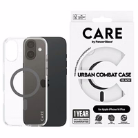 CARE by PanzerGlass Flagmano dėklas telefonui iPhone 16 Plus 6.7" juodas/juodas Magnetinis 1347