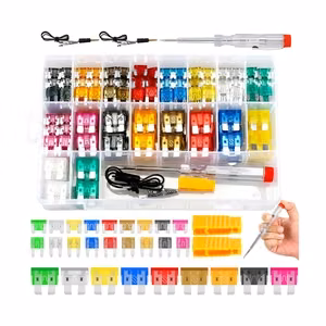 Automotive fuse set with tester, 306 pieces, E6352