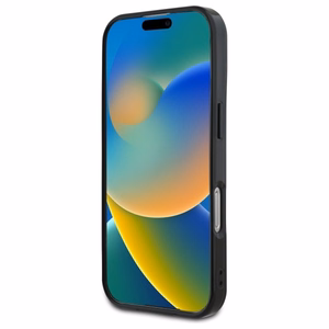 Mercedes MB dvigubo sluoksnio kryžminių linijų Magnetinis dėklas iPhone 16 telefonui - juodas