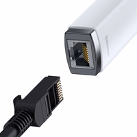 Baseus adapteris Lite Series - USB į RJ45 - 1000 Mbps (WKQX000102) baltas