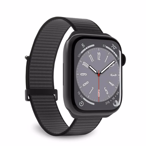 Puro Sport nailoninis dirželis Apple Watch 42 / 44 / 45 / 49 mm – juodos spalvos