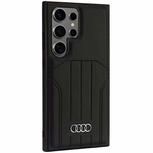 Audi Sintetinės odos Magnetinis dėklas telefonui S24 Ultra S928 juodas/juodas kietas dėklas AU-TPUPCMS24U-Q5/D1-BK