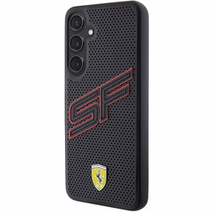 Ferrari Big SF Perforated dėklas telefonui Samsung Galaxy S24+ - juodas