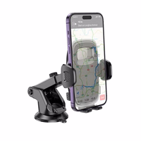 HOCO automobilinis laikiklis priekinio stiklo / centrinės konsolės H15 tamsios nakties juodas