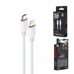Maxlife MXUC-05 kabelis USB-C - Lightning 2,0 m 20W baltas