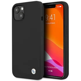 BMW Silicone Signature dėklas telefonui iPhone 13 mini - juodas