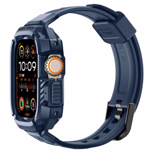Spigen Rugged Armor Pro dėklas Apple Watch Ultra 1 / 2 (49mm) - jūrinė mėlyna