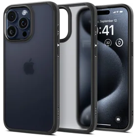Spigen Ultra Hybrid dėklas telefonui iPhone 15 Pro - Skaidrus juodas