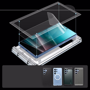 Spigen Elite Shield EZ FIT Hibridinis stiklas Samsung Galaxy S25 Ultra - skaidrus