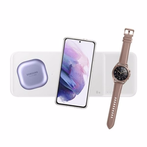 Belaidis įkroviklis Samsung Trio EP-P6300TWEGEU baltas 25W (su įkrovikliu ir laidu) / 100% originalus /