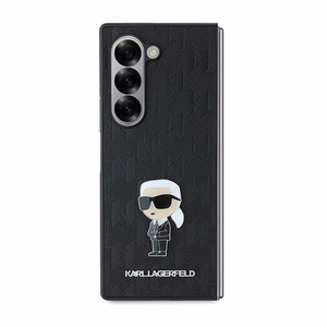 Karl Lagerfeld Saffiano Ikonik Pin dėklas Samsung Galaxy Z Fold 6 - Juodas