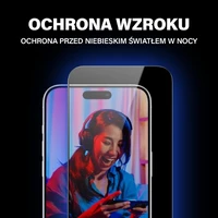 PanzerGlass Itin platus Apsauginis stiklas su antiatspindininiu ir mėlynos šviesos filtru su pozicionieriumi iPhone 15 Pro Max