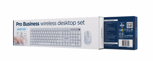 KEYBOARD +MOUSE WRL ENG/WHITE KBS-WMS-01-W GEMBIRD