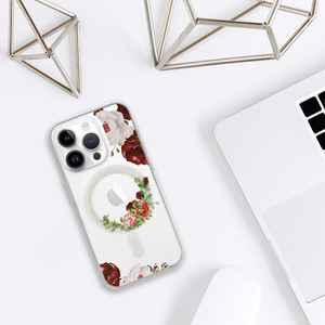 Tel Protect gėlių magnetinis dėklas telefonui iPhone 15 Pro, dizainas 2