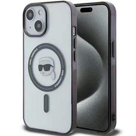 Karl Lagerfeld KLHMP15MHKHNOTK iPhone 15 Plus 6.7" skaidrus kietas dėklas IML Karl's Head MagSafe