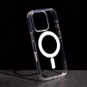 Anti Shock 1,5 mm Mag dėklas for iPhone 16 Pro 6,3" skaidrus big hole + button
