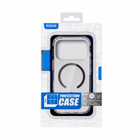 Rock Crystal Clear Magnetinė serijos dėklas telefonui Iphone 17 skaidrus-juodas