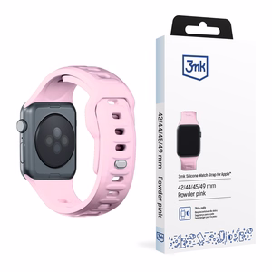 42/44/45/46/49 mm Powder Pink (big) - 3mk Silicone Watch Strap for Apple