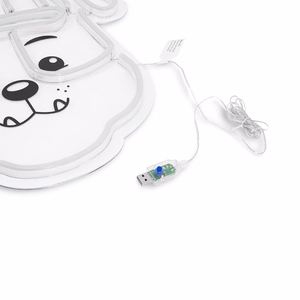 Hanging neon LED Paw Patrol on plexiglass - Rubble OW-130446