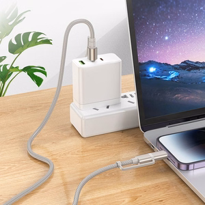 Laidas All-in-one USB C / Lightning į USB C / Automobilinė cigarečių degiklė Hoco PD 3A 60W 1,2 m U138 juodas