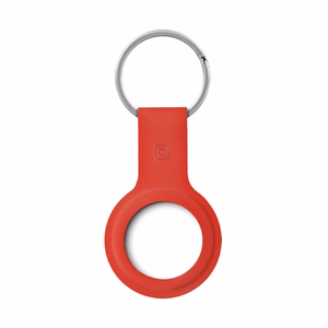 Crong Silicone dėklas, skirtas Apple AirTag 1 / 2, su žiedu raktams, raudonas