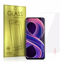 Grūdintas stiklas auksinis Realme 8 5G/Oppo A73 5G/A72/A92/A53 5G/Huawei P Smart Z/Y9 Prime/Moto G14/G54/G84