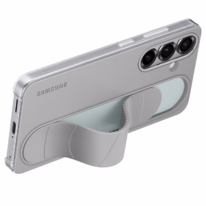 Samsung stovimas dėklas telefonui Samsung Galaxy S25 pilkas