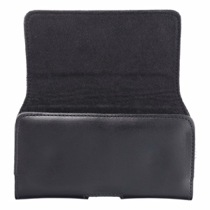 ROYAL universalus horizontalus odinis diržo dėklas dydis XL IPHONE 13 PRO MAX / 14 PRO MAX / SAMSUNG S21 PLUS / S20 FE / A50 / A51 5G / HUAWEI P30 PRO / P40 PRO / OPPO A98 5G juodas