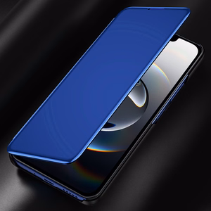 Clear View dėklas iPhone 16e atverčiamas dangtelis - mėlynas