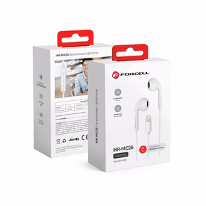 Kabelinės ausinės Lightning Forcell F-Audio HR-ME25 baltos