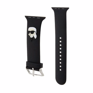 Karl Lagerfeld 3D Rubber Karl Head dirželis juodas skirtas Apple Watch 38/40/41mm