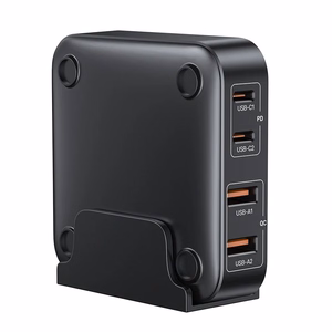 GaN tinklo įkroviklis - Unitek P1228ABK01-EU | 70W 2x USB-C 2x USB-A