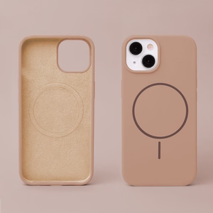 Silikoninis Itin plonas Magnetinis dėklas telefonui iPhone 13 6,1" rudas