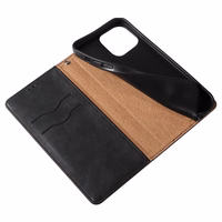 Magnetinis dirželio dėklas telefonui iPhone 14 Pro Max su atverčiamu dangteliu, mini pinigine, stovu ir dirželiu, juoda