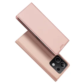 Dux Ducis Skin Pro dėklas su atvartu ir kortelių skyriumi Xiaomi Redmi Note 13 5G - rožinis