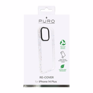Puro RE-COVER IPC1467RECOVERWHI dėklas, skirtas Apple iPhone 14 Plus, skaidrus su įvairiaspalviais taškeliais