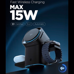 Spigen Essential EF223MS 3-in-1 QI2 Wireless Charger - Black