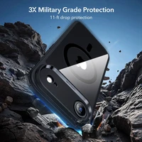 ESR Classic Hybrid MagSafe + grūdinto stiklo rinkinys iPhone 17 Air - skaidrus juodas