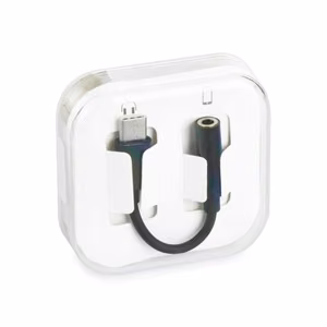 AUX USB Type-C (male) į 3,5 mm Jack (female) adapteris, BOX, juodas [DAC]