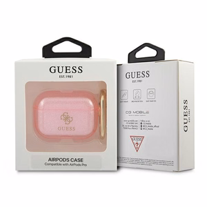 Guess GUAPUCG4GP AirPods Pro dėklas rožinis/rožinis Glitter kolekcija