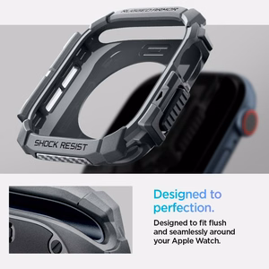 Spigen Rugged Armor dėklas Apple Watch 10 46mm laikrodžiui - pilkas