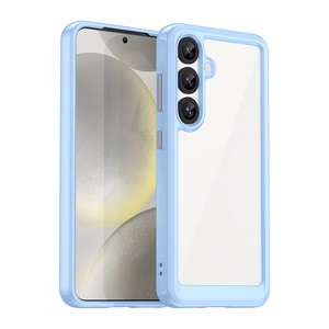 Kosminis dėklas su gelio rėmu Samsung Galaxy S25 - mėlynas