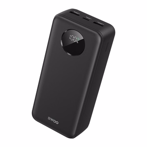 BWOO 22,5W 30000 mAh power bank with LCD screen, black