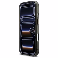 Guess IML Glitters Script Dirželis MagSafe Dėklas for iPhone 17 Pro - juodas